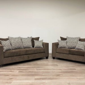 110 - Mocha Sofa & Loveseat