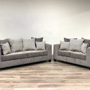 110-Smoke Sofa and Loveseat Set