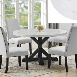 1319RD-5P/1320 VANCE FAUX ROUND TBL/SIDE CHAIRS