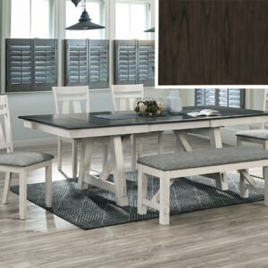 2158CG-6P MARIBELLE 6P W/BENCH CHALK WARMGREY