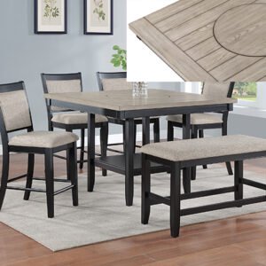 2727LG-6P FULTON CT HT DINING LIGHT GREY