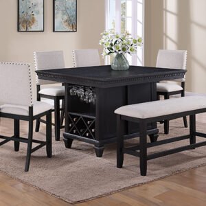 2772CL-6P REGENT CT HT DINING CHARCOAL