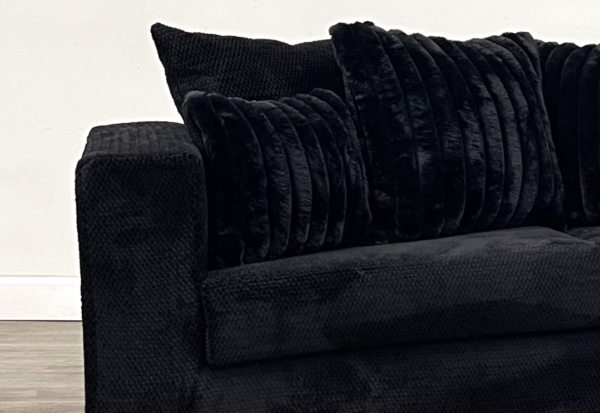 410-2PC-BLACK Sofa and Loveseat Set - Image 2