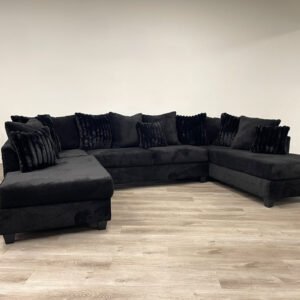 411 Black - Double Chaise Sectional