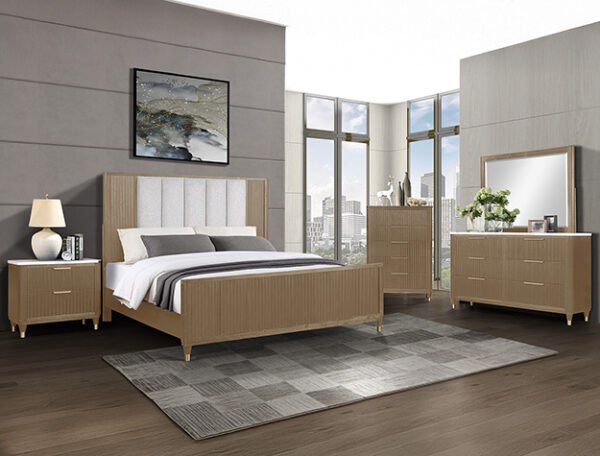 SETB1450 KARA BEDROOM GROUP -CERUSED NATURAL