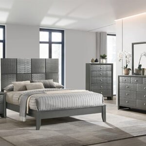 SETB4715 DENKER GUNMETAL BEDROOM GROUP