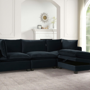 Cloud2 Black Velvet Modular Sectional