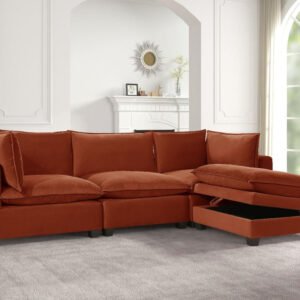 Cloud2 Rust Velvet Modular Sectional (1 LEFT)