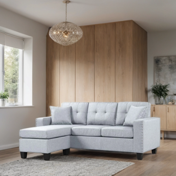 Cris Light Gray - Reversible Sectional - Image 2
