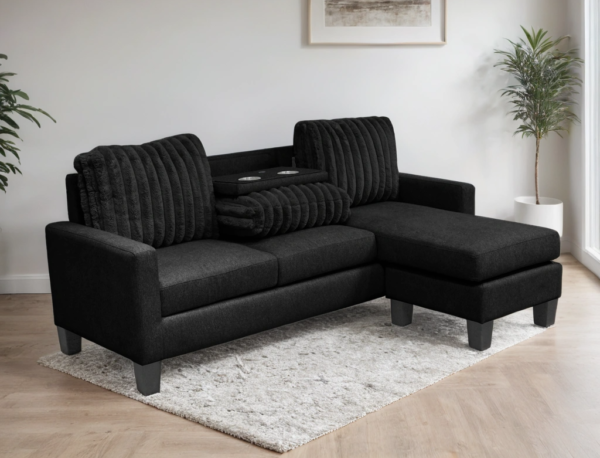 NEYMAR Black - Reversible Sectional - Image 2