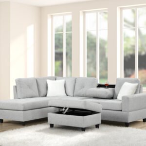 Rocket Gray Reversible Sectional