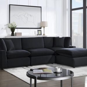 SKY Black Velvet Modular Sectional