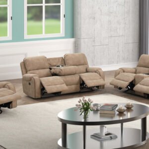 Titan1001-Latte OVERSIZED 3pc Reclining Set