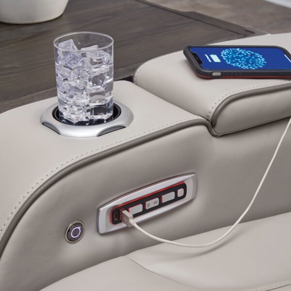 U271-05 Power 2PC Reclining Set (Genuine Leather + Air Massage) - Image 2