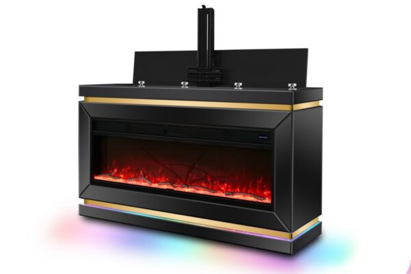 A93 TV STAND W/FIREPLACE (BLACK) - Image 2