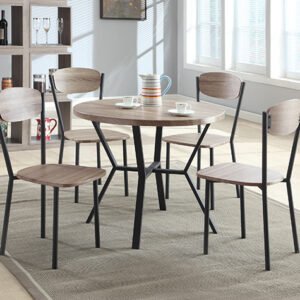 1230SET-GW BLAKE 5PK ROUND DINING SET GREYWASH