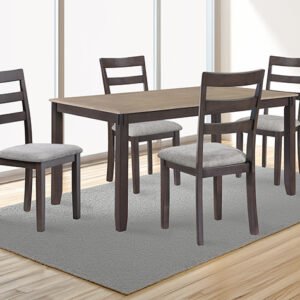 2255LB-SET BRANSON 5PK DINETTE SET LIGHT BROWN