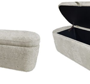 4924OT-BENCH PHILIPA STORAGE BENCH-OATMEAL TWEED