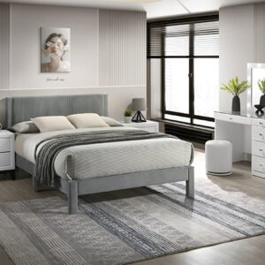 5097LG LUCIA BED FRAME LIGHT GRAY