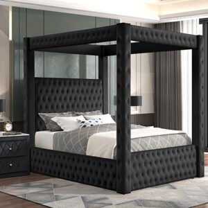 5114BK ANNABELLE CANOPY BED BLACK