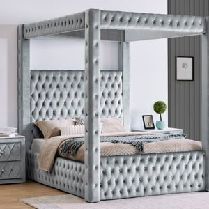 5114GY ANNABELLE CANOPY BED GREY