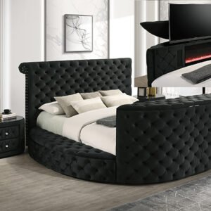 5212BK VOLTARE FIREPLACE/TV LIFT BED BLACK