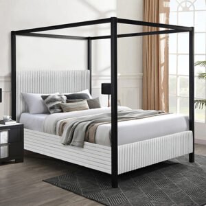 5262LG CORA CANOPY BED LIGHT GREY
