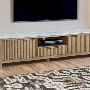B1450-9 KARA TV STAND-CERUSED NATURAL