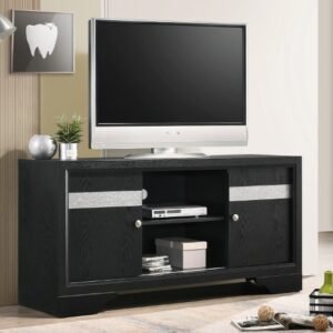 B4670-8 REGATA TV STAND BLACK/SILVER