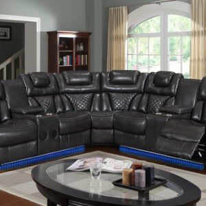 Alexa2023 Grey Reclining Sectional