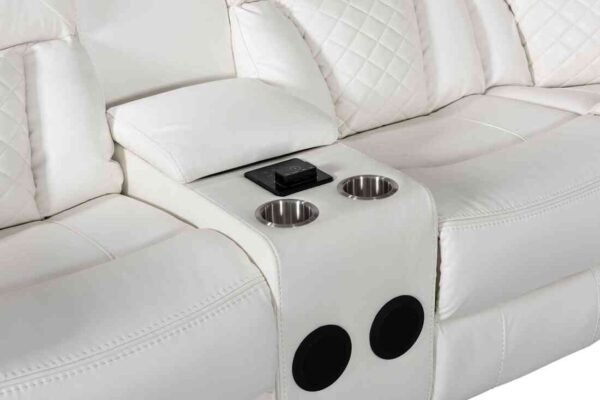 Alexa2023 White Reclining Sectional - Image 3