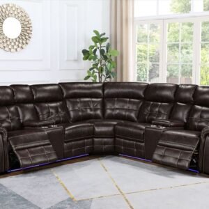 Amazon2027 Power LED Reclining Sectional
