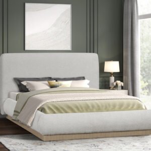Annie Beige Platform Bed - Queen, King