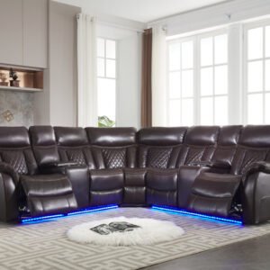 Batman Espresso Power Reclining Sectional
