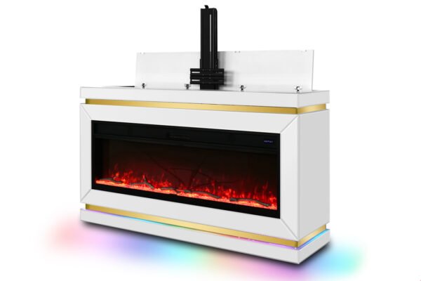 A94 TV STAND W/FIREPLACE (WHITE) - Image 2