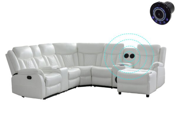 Spaceship Sand Power Reclining Sectional (Power Headrests) - Image 2