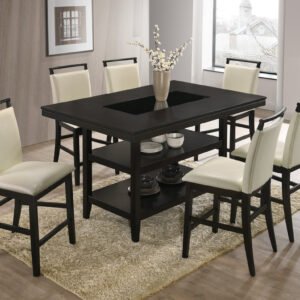 Tommy White - Counter Height Table & 6 Chairs Set
