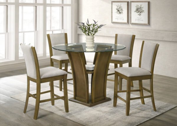 Orlando - Beige Pub Table + 4 Chair Set - Image 2