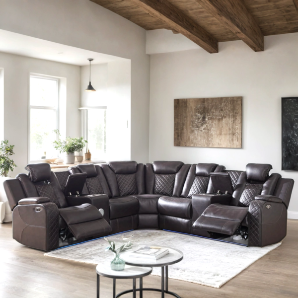 Spaceship Espresso Power Reclining Sectional - Image 2