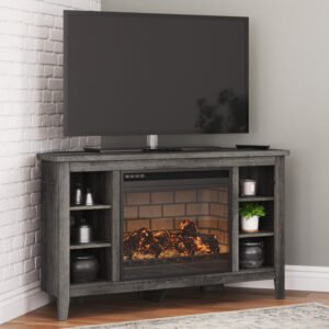 W275-67 Corner TV Stand w/Fireplace 48"L